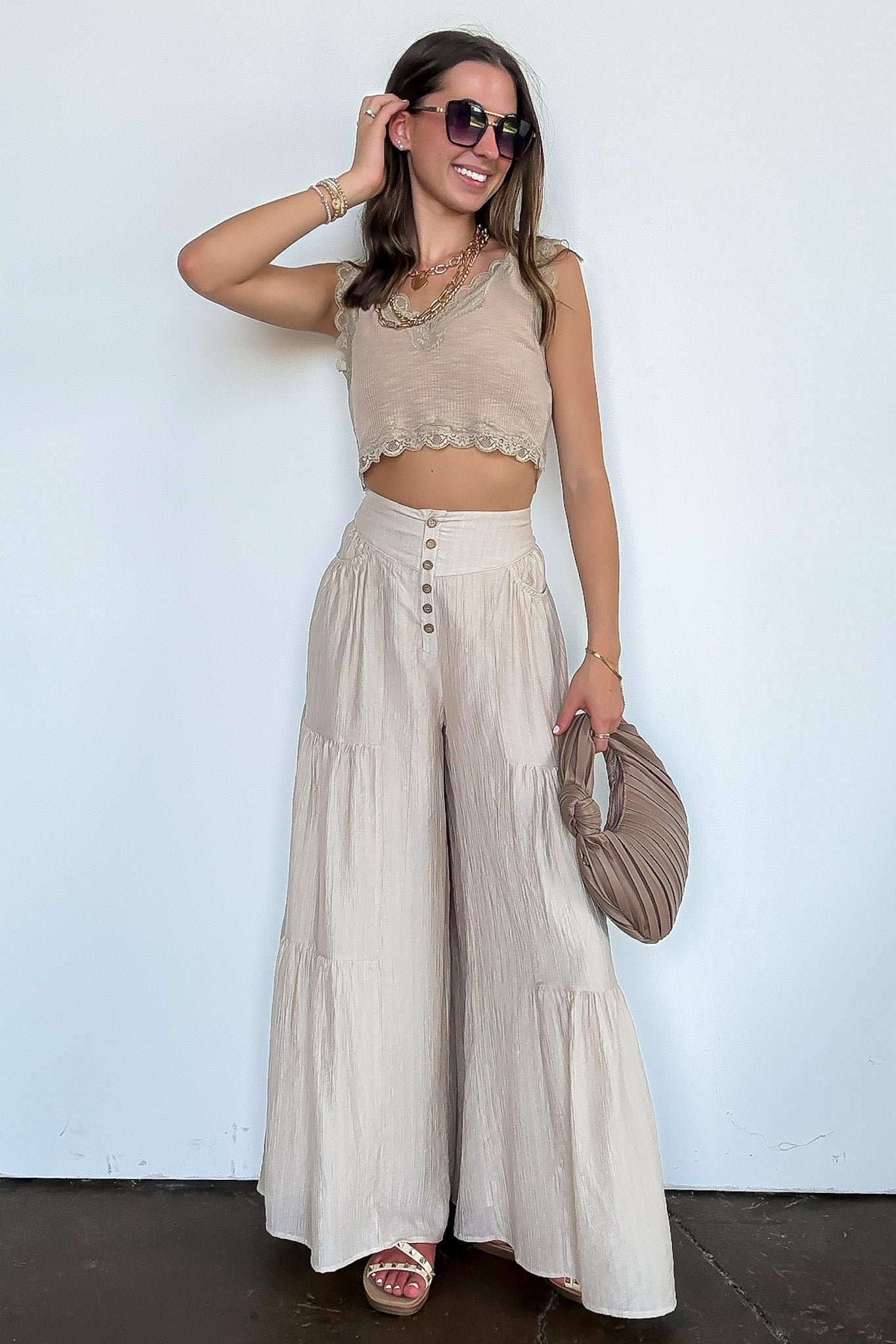 Tiered Tide Flowy Wide Leg Pants - Madison and Mallory