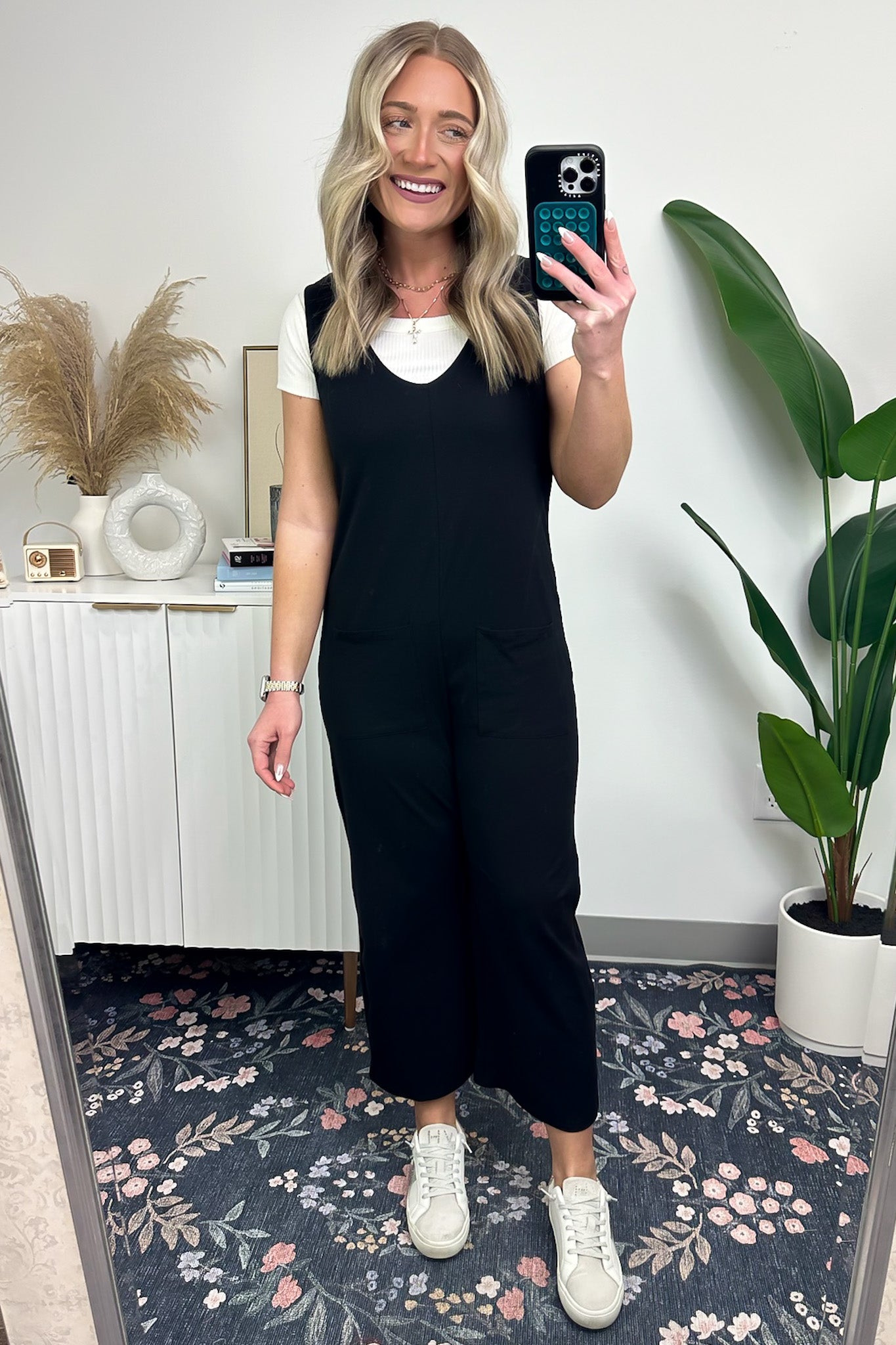  Trendsetting Effect V-Neck Relaxed Jumpsuit - Madison and Mallory