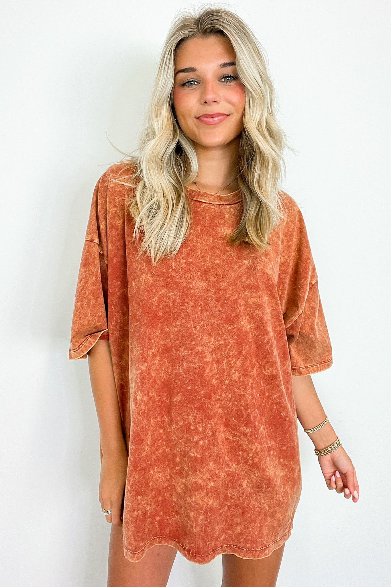 Rust / SM Weekend Awaits Mineral Wash Oversized Top - BACK IN STOCK - Madison and Mallory
