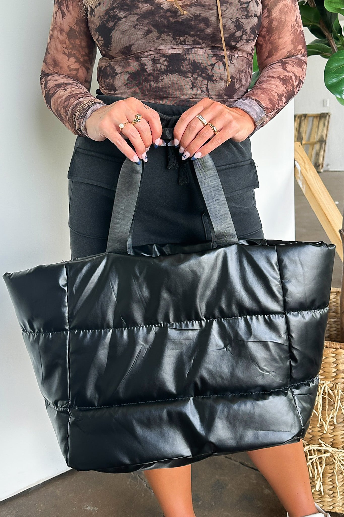 Weekend Traveler Puffy Quilted Duffel Bag - FINAL SALE - Madison and Mallory