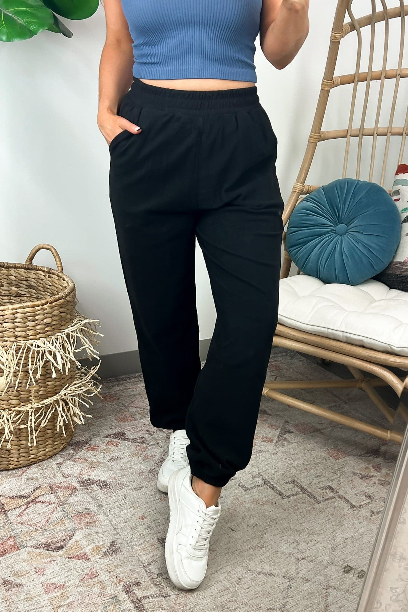 Black / XS Weekend Wishes Elastic Waist Lounge Joggers - BACK IN STOCK - Madison and Mallory