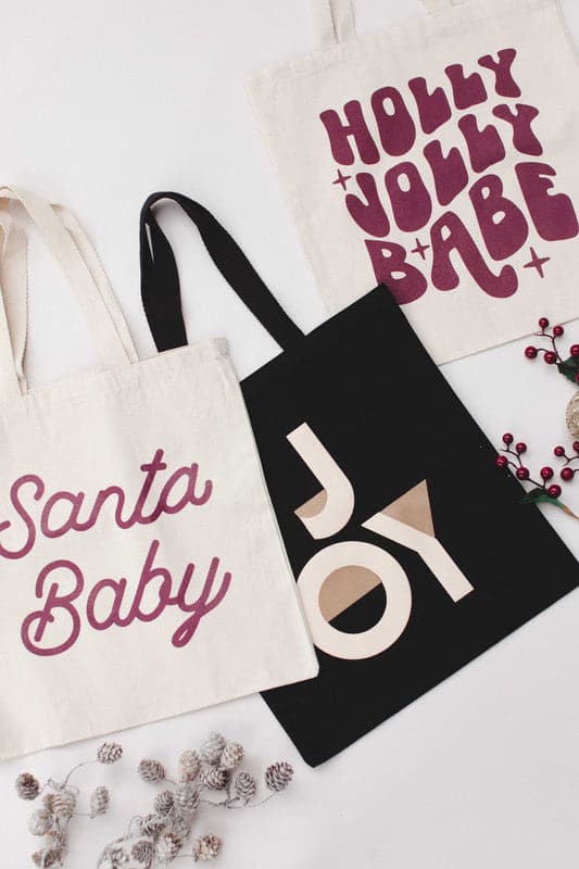 Holiday Graphic Tote Bags - FINAL SALE - Madison and Mallory