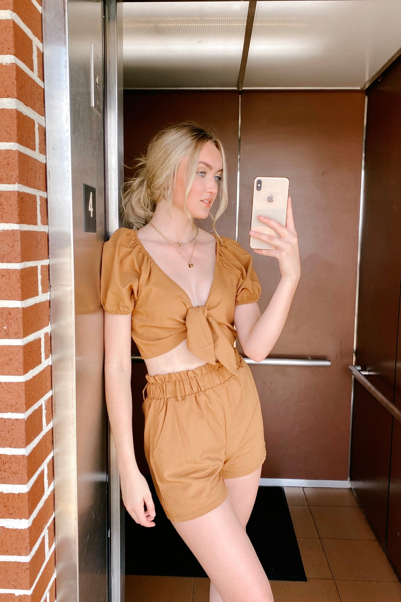 Come Drift Away Tie Front Ruffle Top and Shorts Set - FINAL SALE - Madison and Mallory