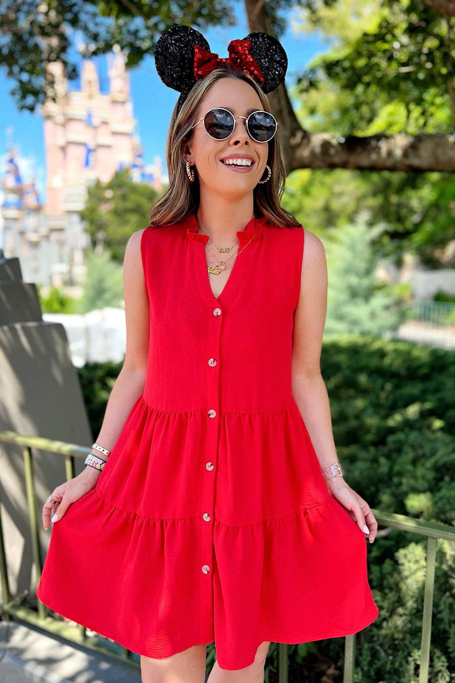  Kapri Button Down Tiered Dress | Curve - FINAL SALE - Madison and Mallory