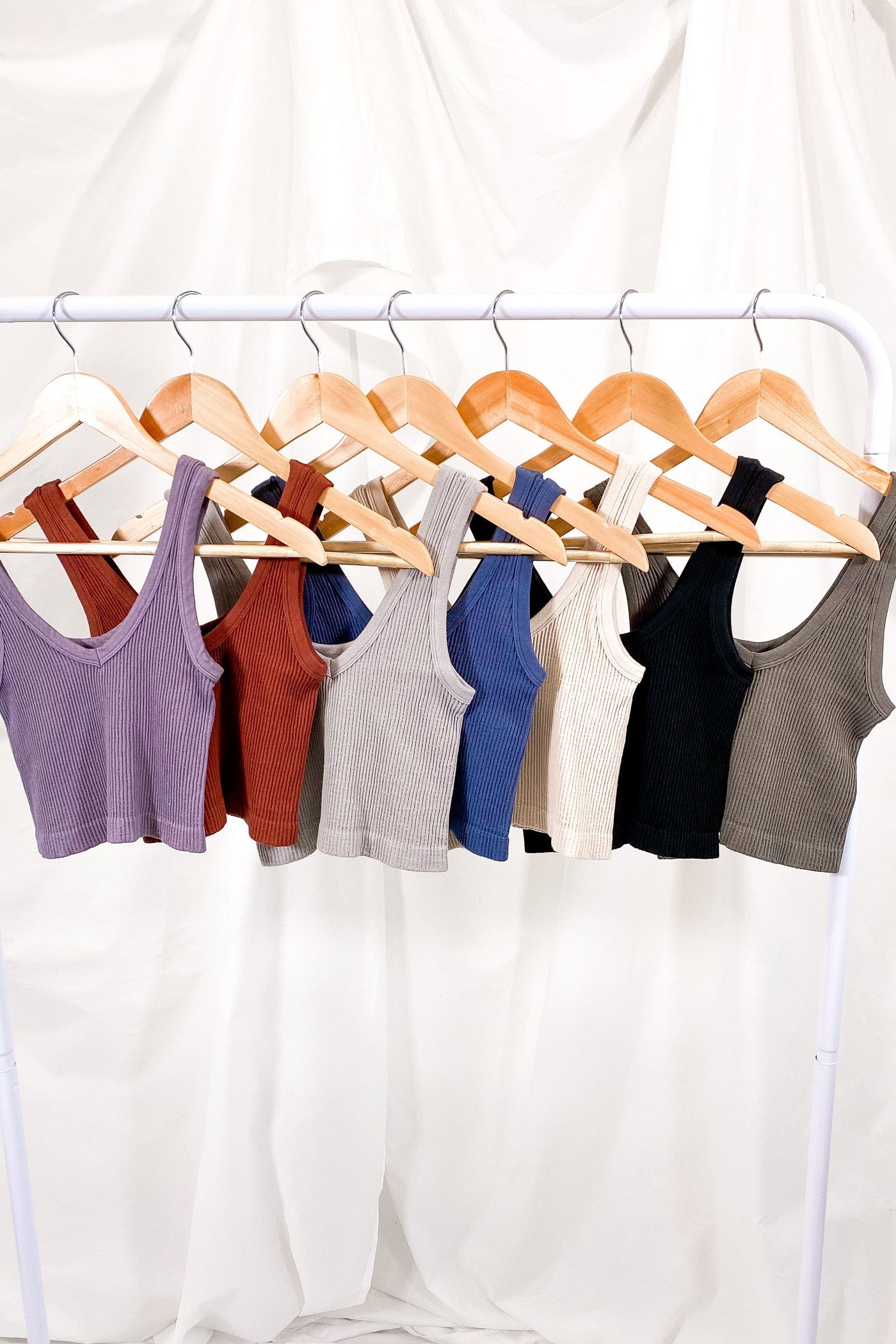 Deema Ribbed Seamless Cropped Tank Bra Top - BACK IN STOCK - Madison and Mallory