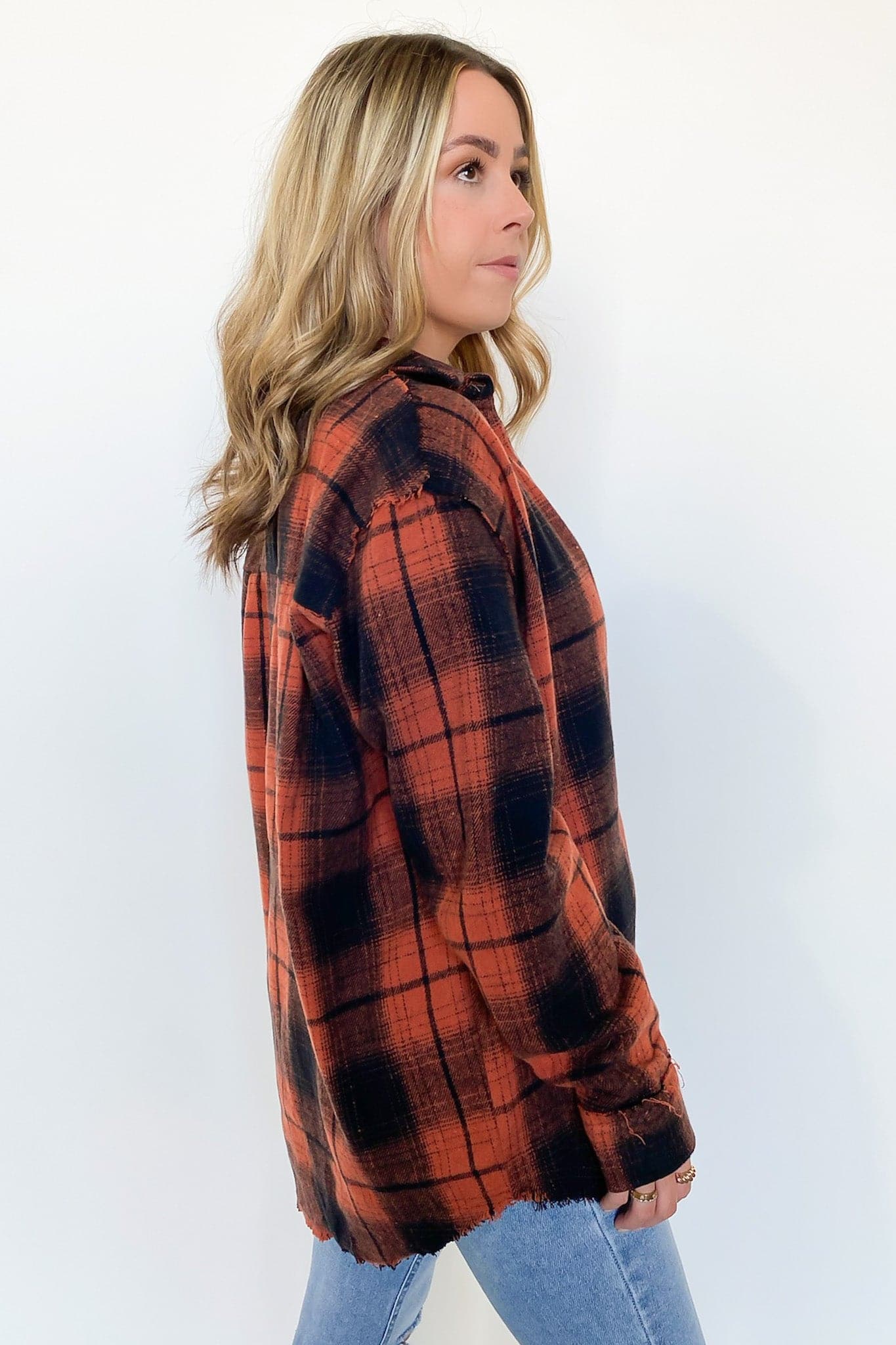 Joielle Plaid Button Down Shacket - FINAL SALE - Madison and Mallory