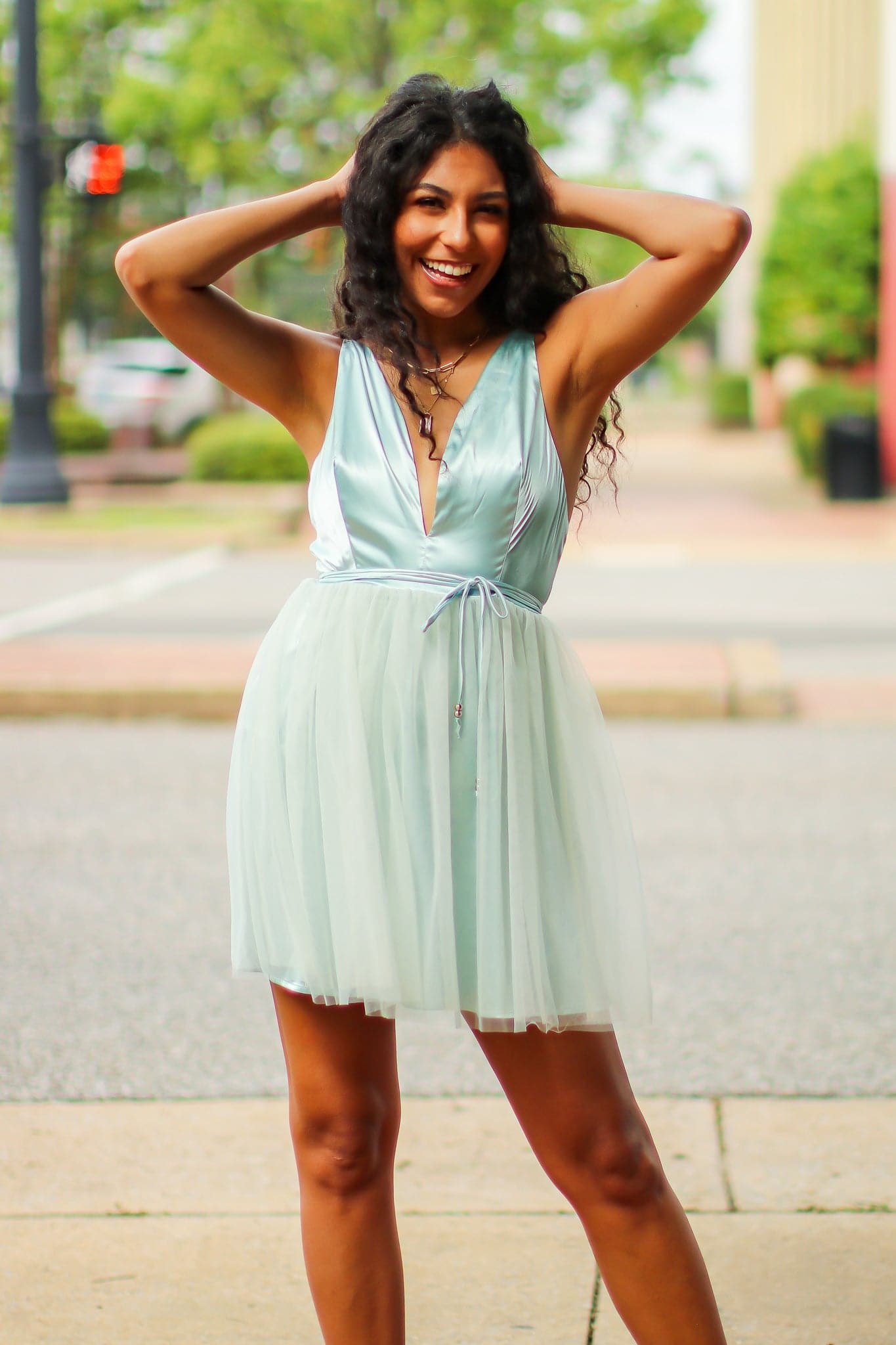 Forever Phenomenal V-Neck Tulle Dress - FINAL SALE - Madison and Mallory