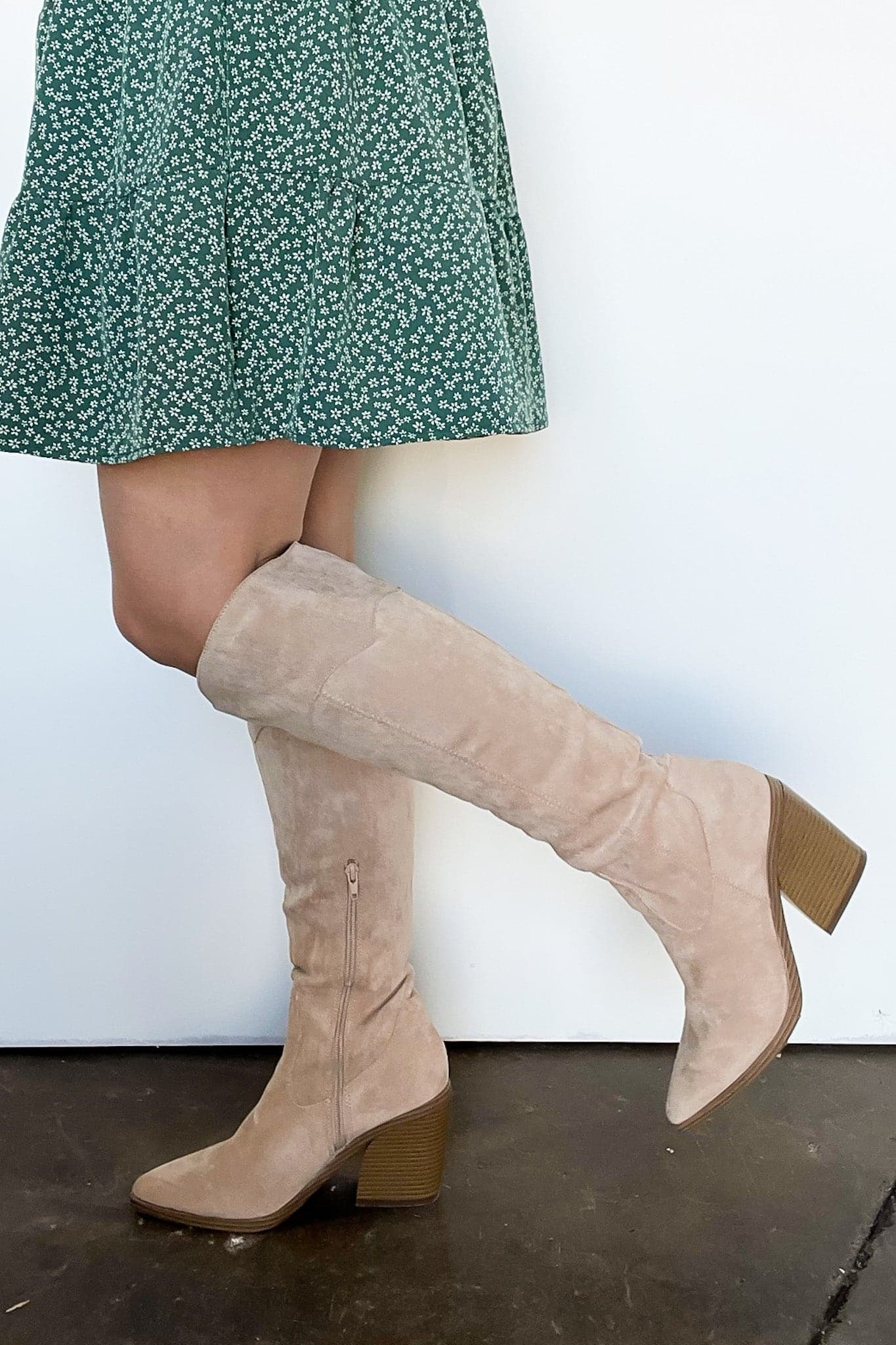  Raynna Western Stitch Faux Suede Boots - FINAL SALE - Madison and Mallory