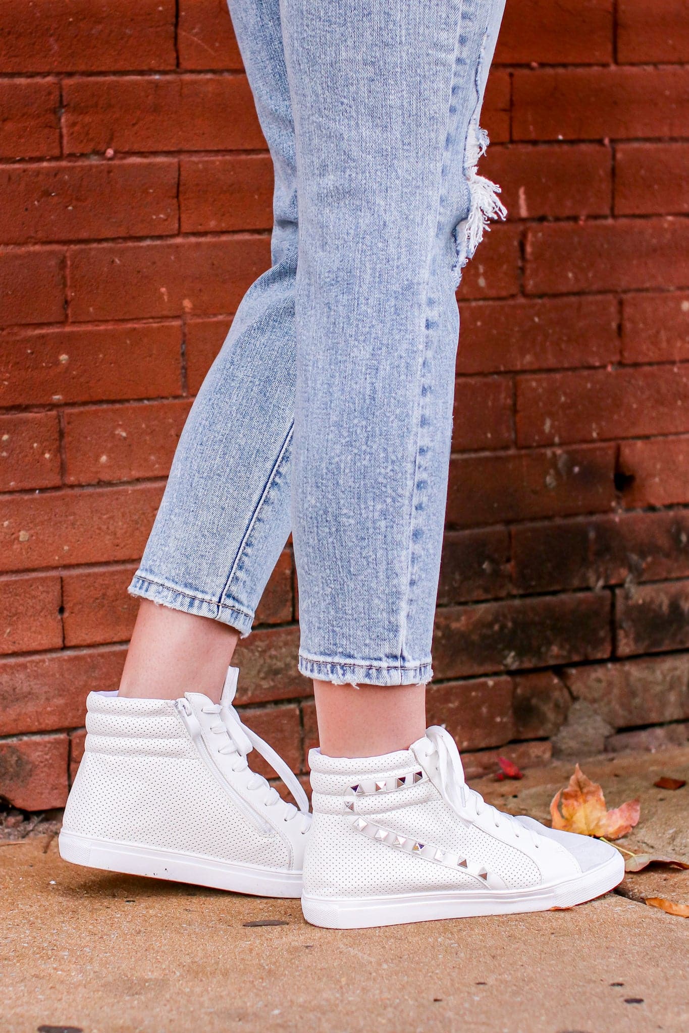  Lex Studded High Top Wedge Sneakers - FINAL SALE - Madison and Mallory
