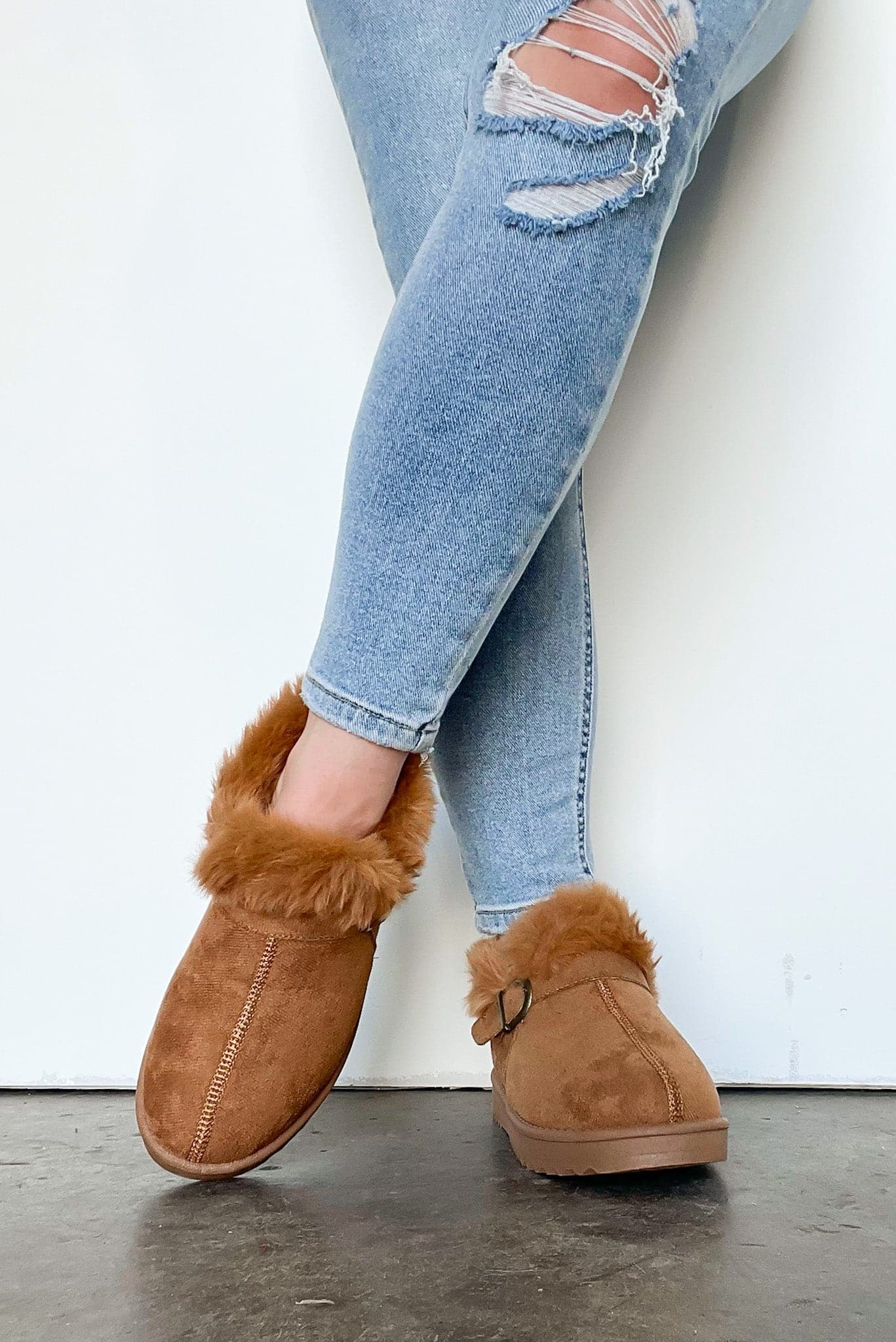  Element of Cozy Buckle Fur Trim Boots - FINAL SALE - Madison and Mallory