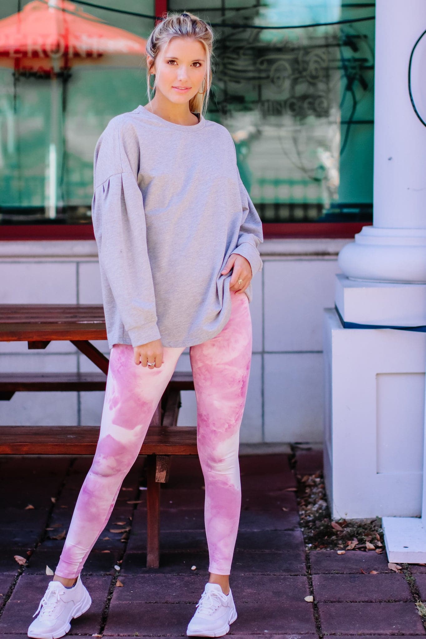  Weekend Plans High Rise Marbled Leggings - FINAL SALE - Madison and Mallory