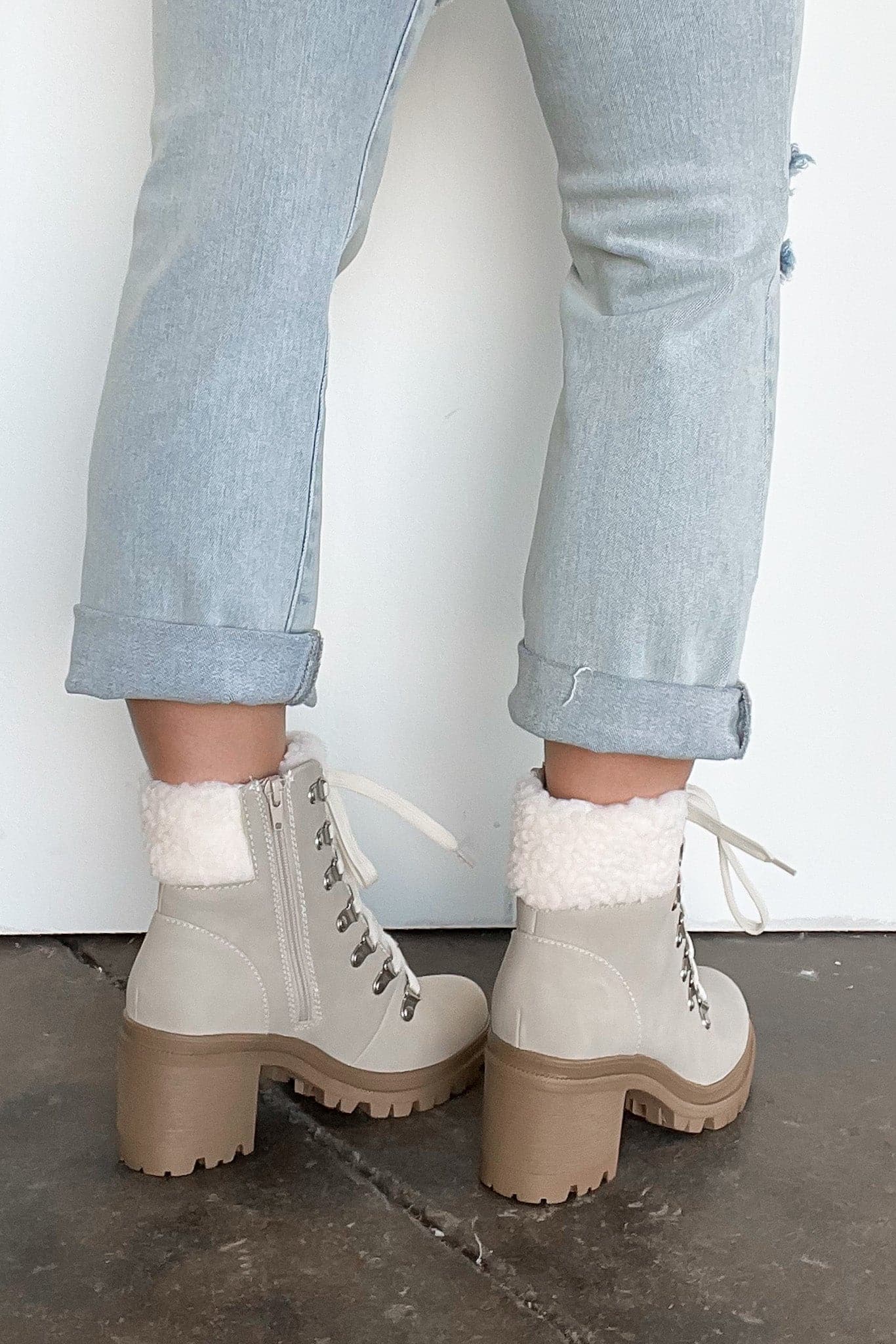  In Step Sherpa Heeled Boots - FINAL SALE - Madison and Mallory