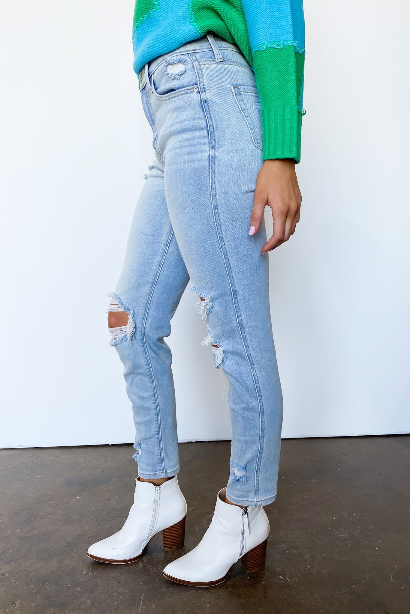 Looking Good Distressed Boyfriend Jeans - FINAL SALE - Madison and Mallory