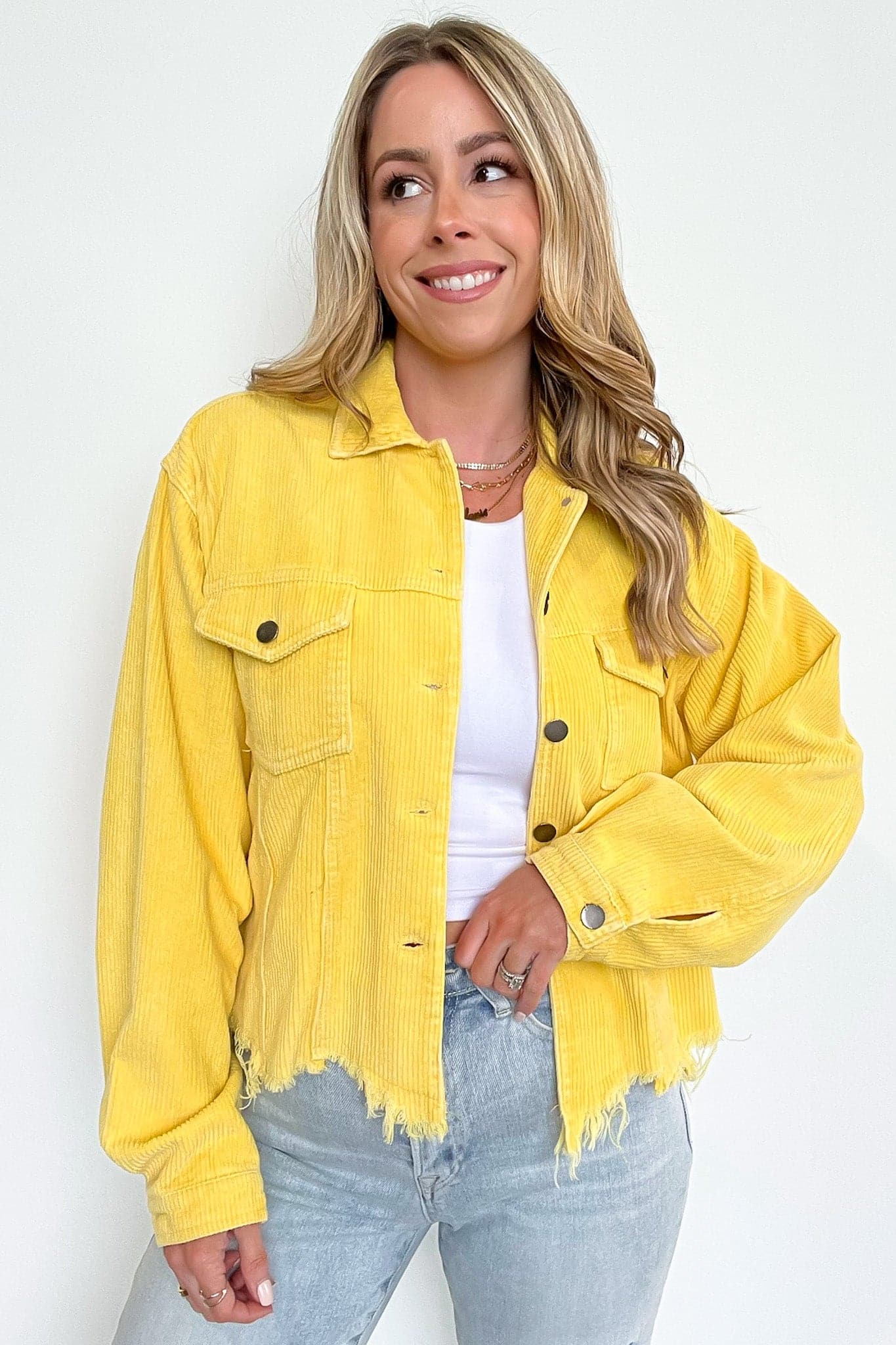 Bumblebee / S Mainstream Raw Edge Corduroy Jacket - BACK IN STOCK - Madison and Mallory