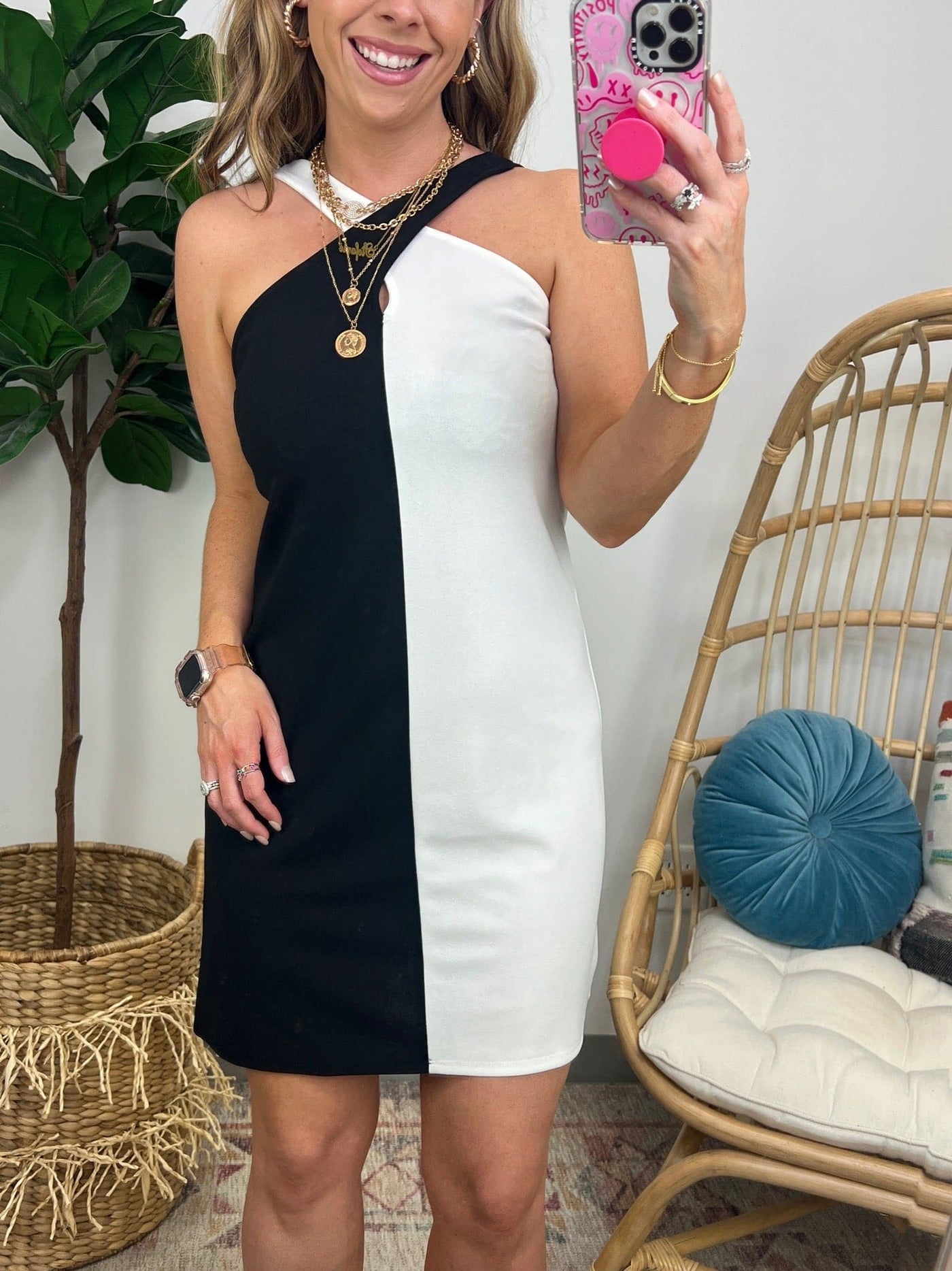 Meant to be Mod Color Block Criss Cross Dress - FINAL SALE - Madison and Mallory