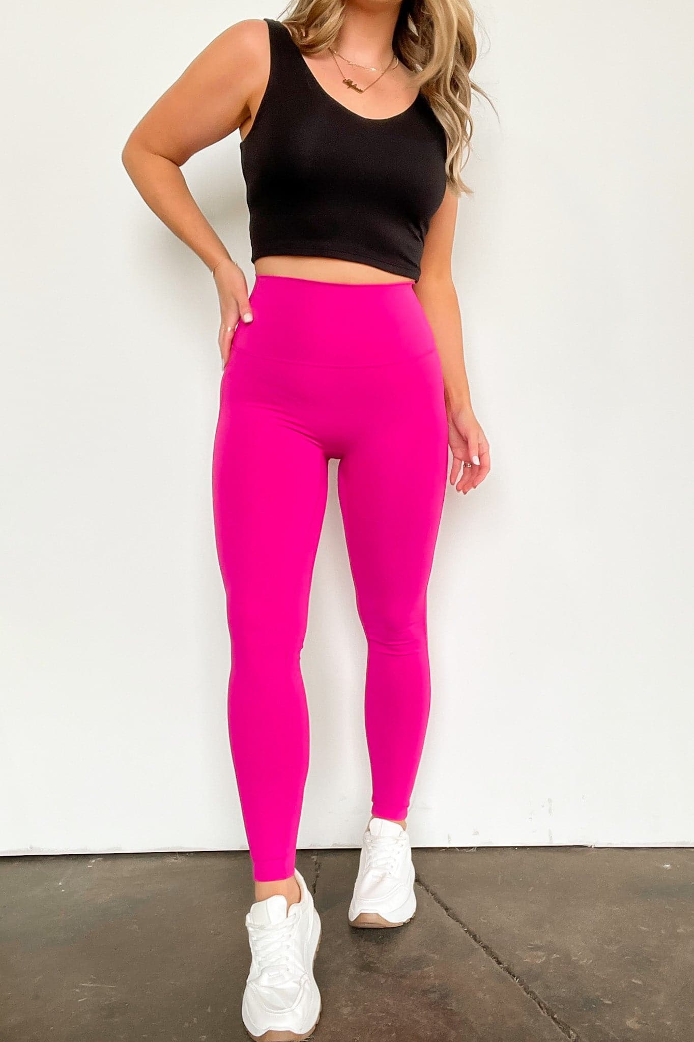 Light Magenta / S Moving Right Along Athletic High Waist Leggings - BACK IN STOCK - Madison and Mallory