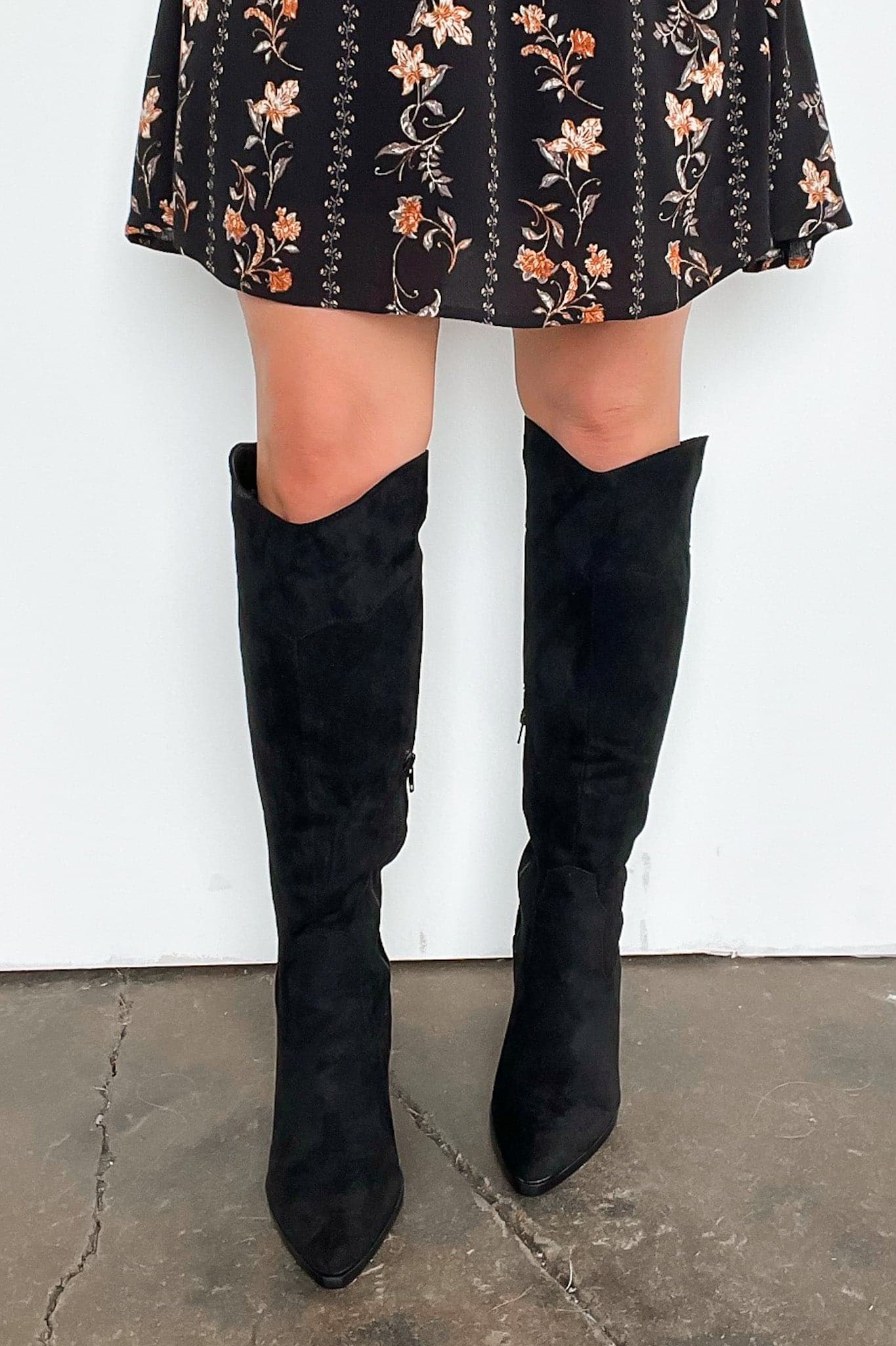  Raynna Western Stitch Faux Suede Boots - FINAL SALE - Madison and Mallory