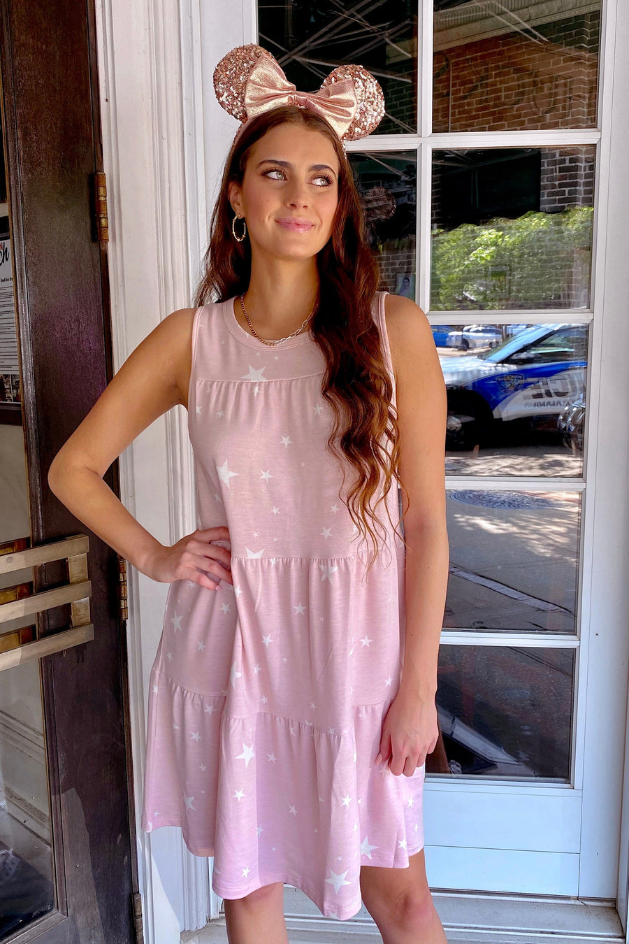 S / Blush Underneath Stars Tiered Dress - FINAL SALE - Madison and Mallory