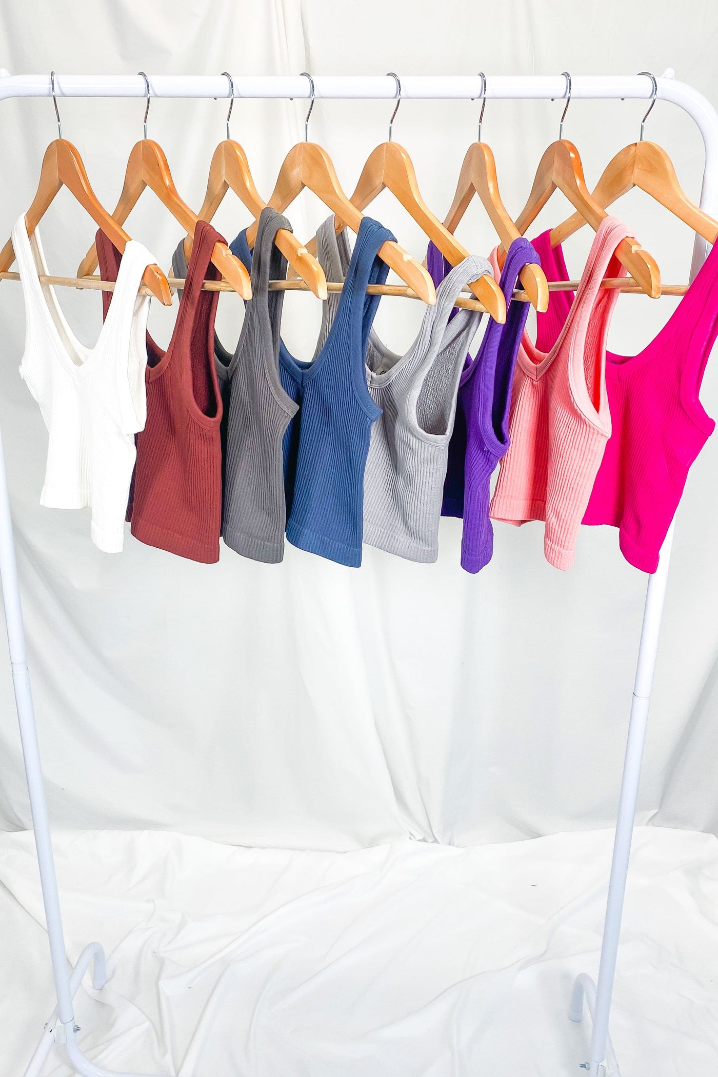 Deema Ribbed Seamless Cropped Tank Bra Top - BACK IN STOCK - Madison and Mallory