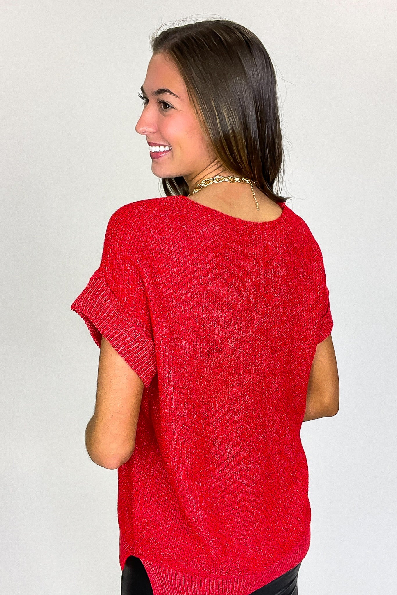 Soft Form Short Sleeve Knit Top