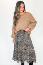 Untamed Tiers Animal Print Maxi Skirt - FINAL SALE - Madison and Mallory