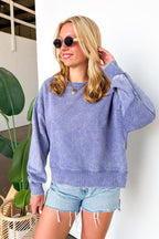 Marlin / S Refined Relaxation Acid Wash Pullover - Madison and Mallory