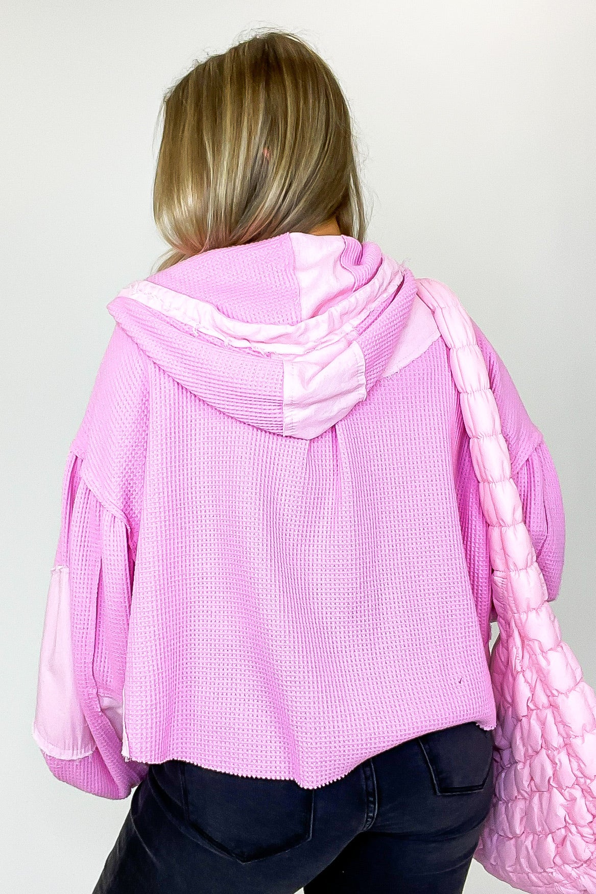 Desert Mornings Thermal Button Down Hooded Shacket - Madison and Mallory