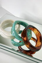 Artisan Arc Sculpted Bangle Bracelet - Madison and Mallory