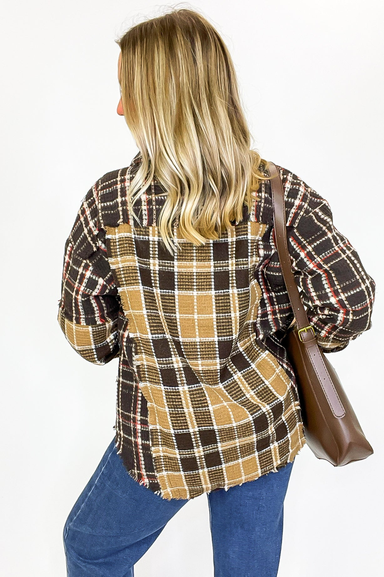 Notoriously Cool Mixed Plaid Oversized Shacket - Madison and Mallory