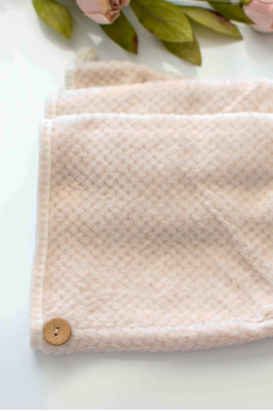 Almond Wrapped Up Microfiber Hair Towel - Madison and Mallory