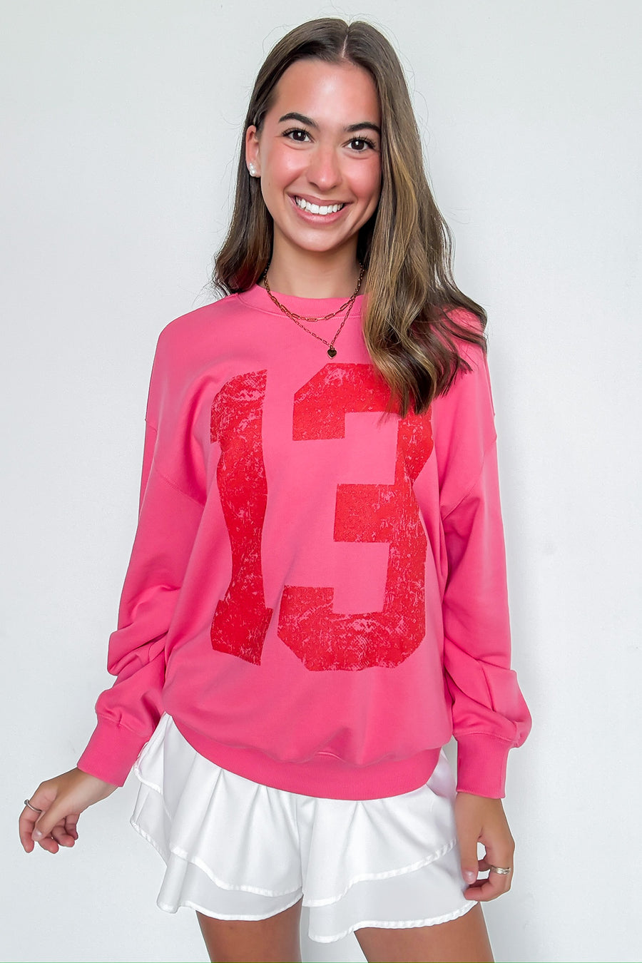 S / Pink Berry 13 Graphic Sweatshirt - Madison and Mallory