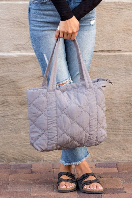  Chill Outing Quilted Tote Bag - Madison and Mallory