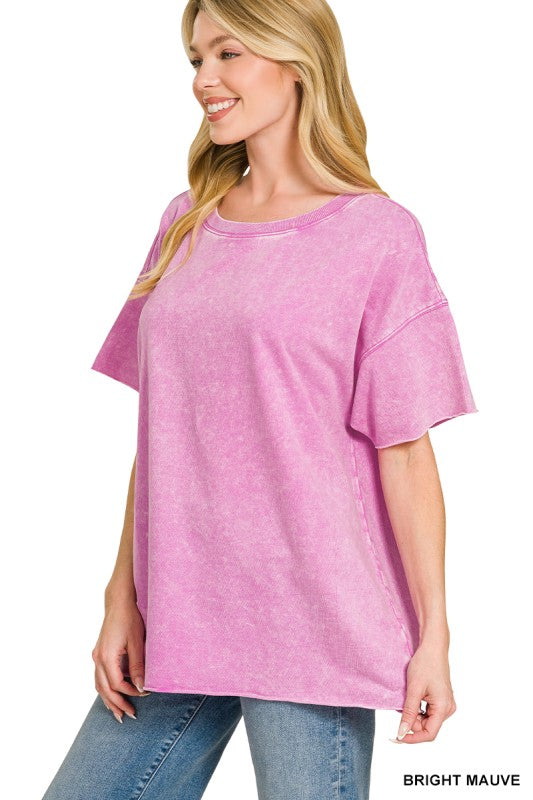 Serene Escapes Acid Wash Relaxed Top