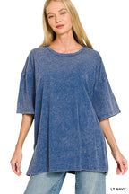 Weekend Awaits Mineral Wash Oversized Top