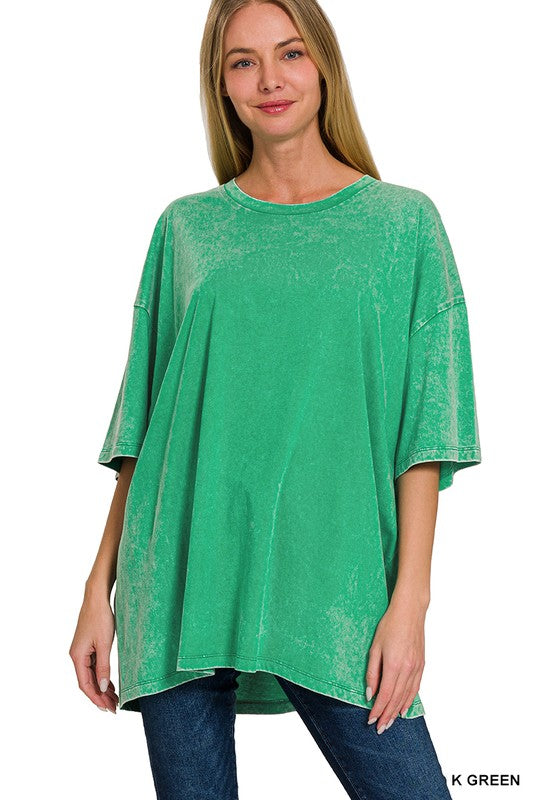 Weekend Awaits Mineral Wash Oversized Top - BACK IN STOCK