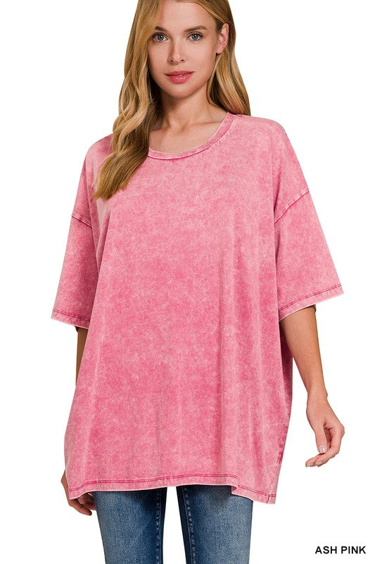 Weekend Awaits Mineral Wash Oversized Top - BACK IN STOCK