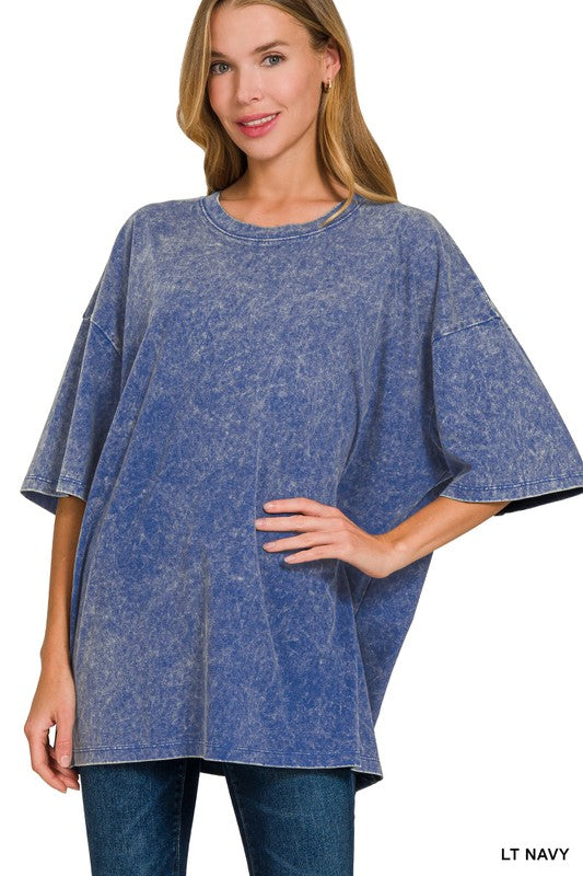Weekend Awaits Mineral Wash Oversized Top - BACK IN STOCK