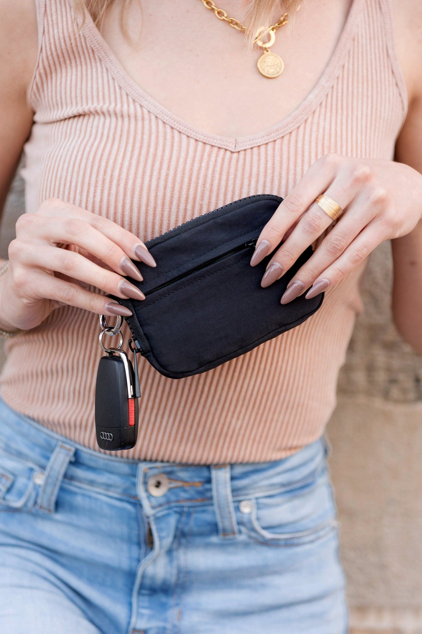 Black Journey Keychain Wallet - BACK IN STOCK - Madison and Mallory