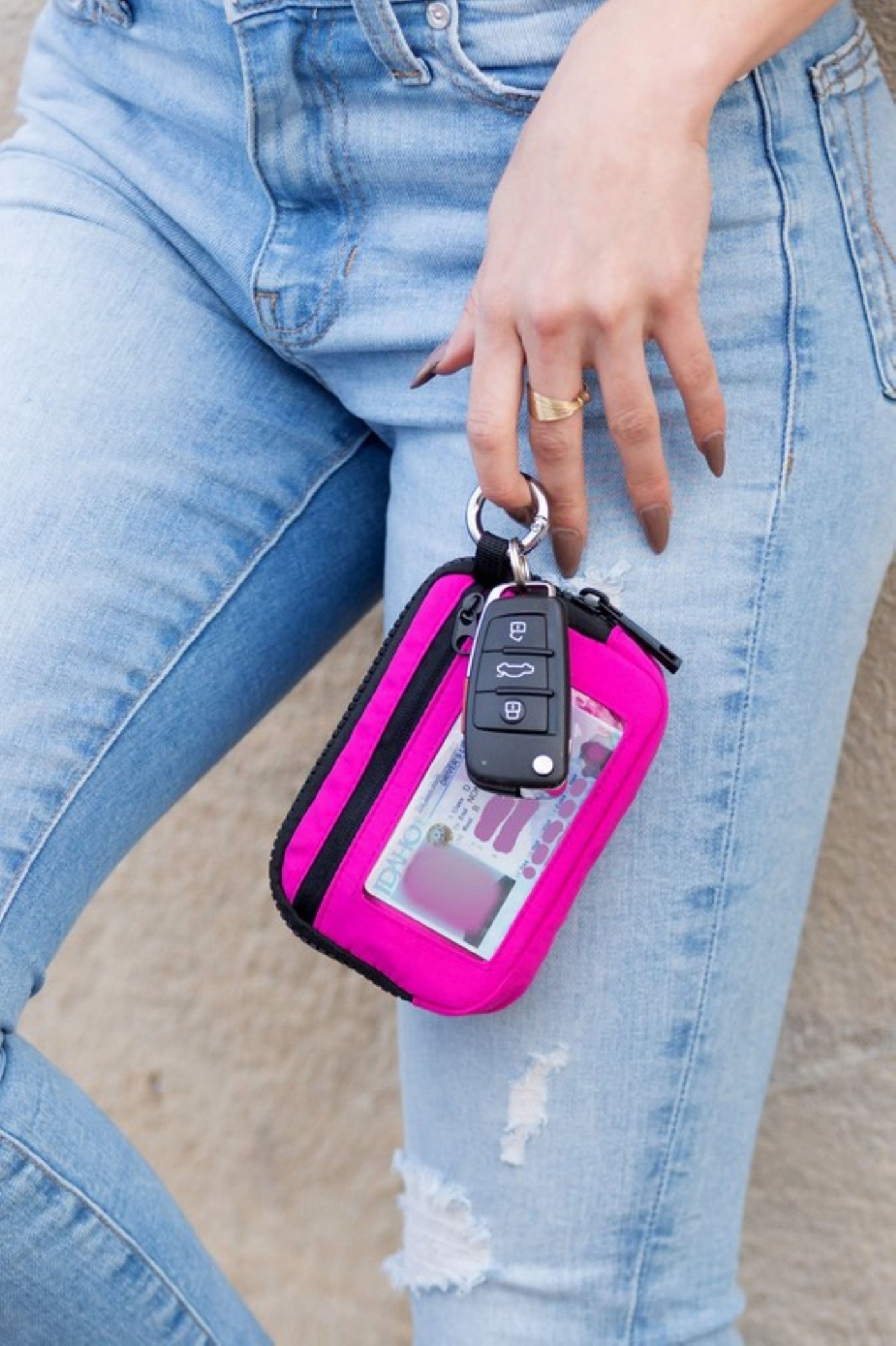 Fuchsia Journey Keychain Wallet - BACK IN STOCK - Madison and Mallory