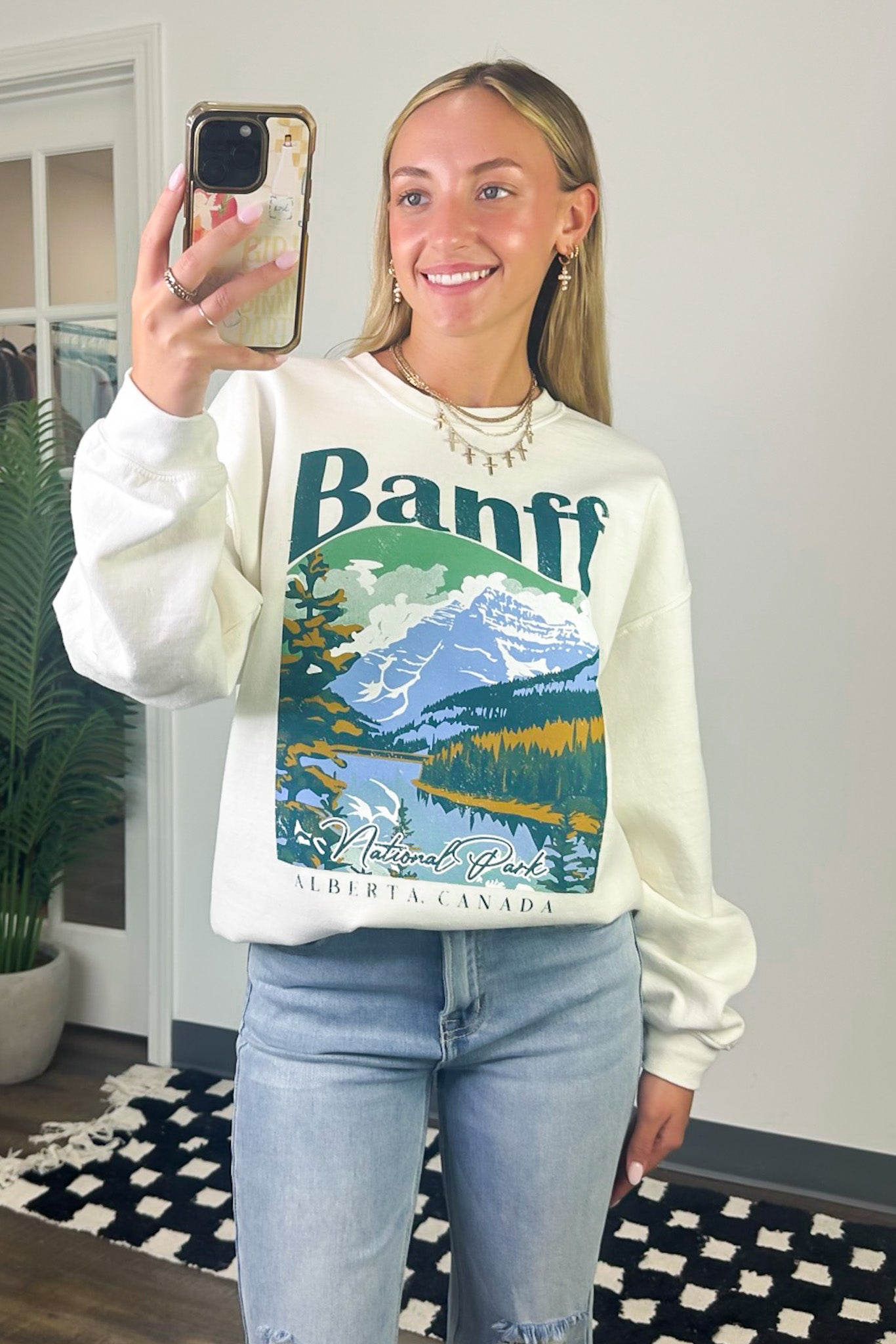  Banff National Park Oversized Graphic Pullover - Madison and Mallory