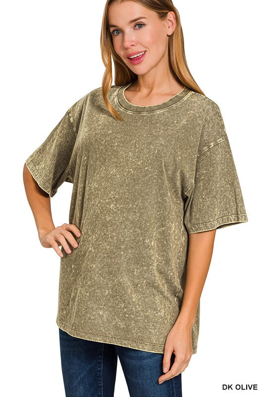 Melena Mineral Washed Relaxed Top - BACK IN STOCK