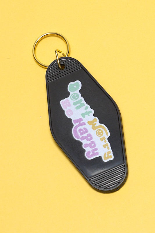 Don't Worry Graphic Vintage Motel Room Keychain - Madison and Mallory