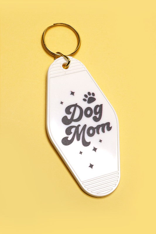 Dog Mom Graphic Vintage Motel Room Keychain - Madison and Mallory