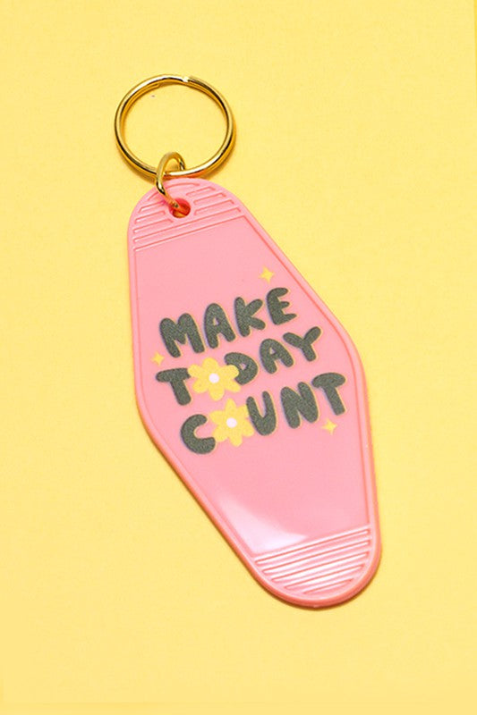 Make Today Graphic Vintage Motel Room Keychain - Madison and Mallory