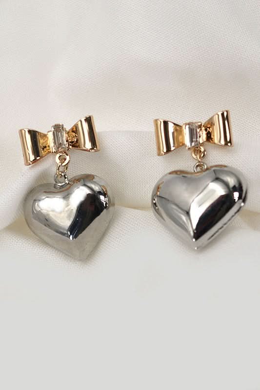 Lovelink Bow Heart Earrings - Madison and Mallory