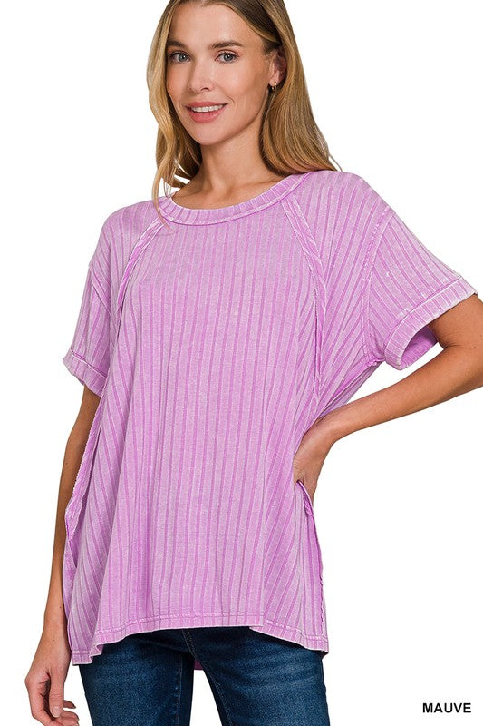 Zandrah Ribbed Raglan Knit Top - BACK IN STOCK