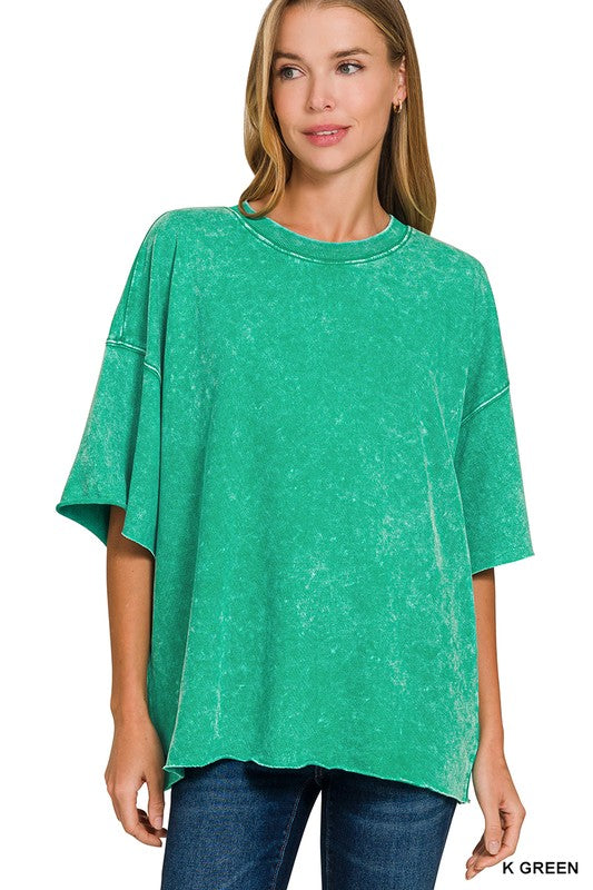 Drifting Dreams Acid Wash Relaxed Fit Top - BACK IN STOCK