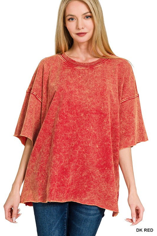 Drifting Dreams Acid Wash Relaxed Fit Top - BACK IN STOCK