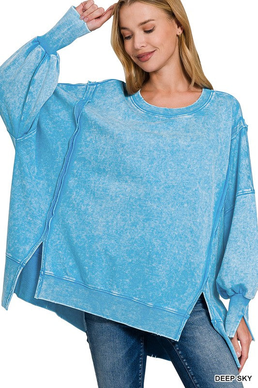 August Glow Acid Wash Pullover -  BACK IN STOCK