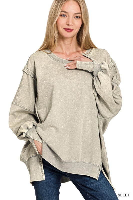 August Glow Acid Wash Pullover -  BACK IN STOCK